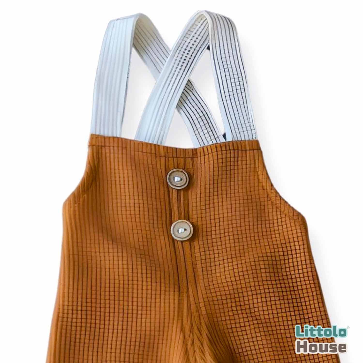 Baby Boy Straps Pant with Cap O124 | 2M | Tawny