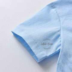 Baby Boy Suspender Shorts Outfit with Bow Tie Outfit O045 | 2Y | Sky Blue Black