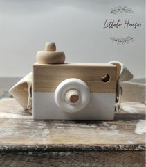 Baby Camera Style 2 | Miniature Wooden Decorative | Natural Wood
