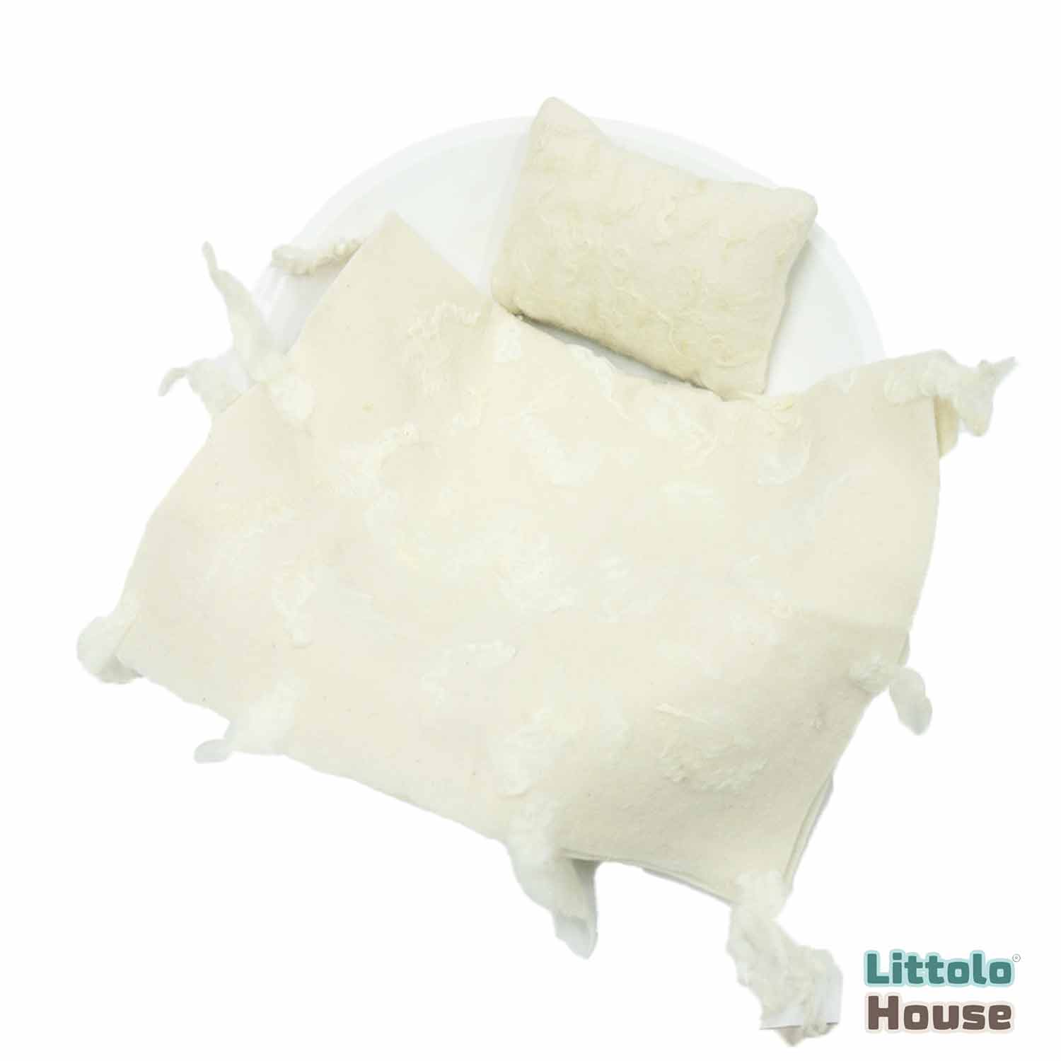 Baby Curly Felt Layer and Posing Aid SR009 | Set of 2 | 1Y | Off White