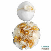 Baby Floral Circular Bum Cover with Hairband S053 | Set of 2 | Fire and Ice