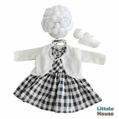 Baby Girl Cosplay Grandma Outfit Set of 6 O099 | 6M | Off White Black