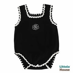 Baby Girl Fashionista Black Romper O119 | 9M | Black