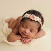 Baby Girl Flower Hairband H057 | 1Y | White Peach