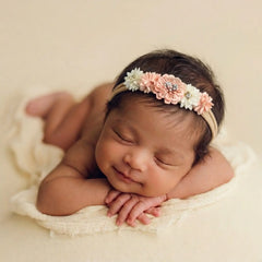 Baby Girl Flower Hairband H057 | 1Y | White Peach