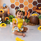 Baby Girl Sleeveless Straps Romper Jumpsuit O016 Outfit | Lemon Yellow