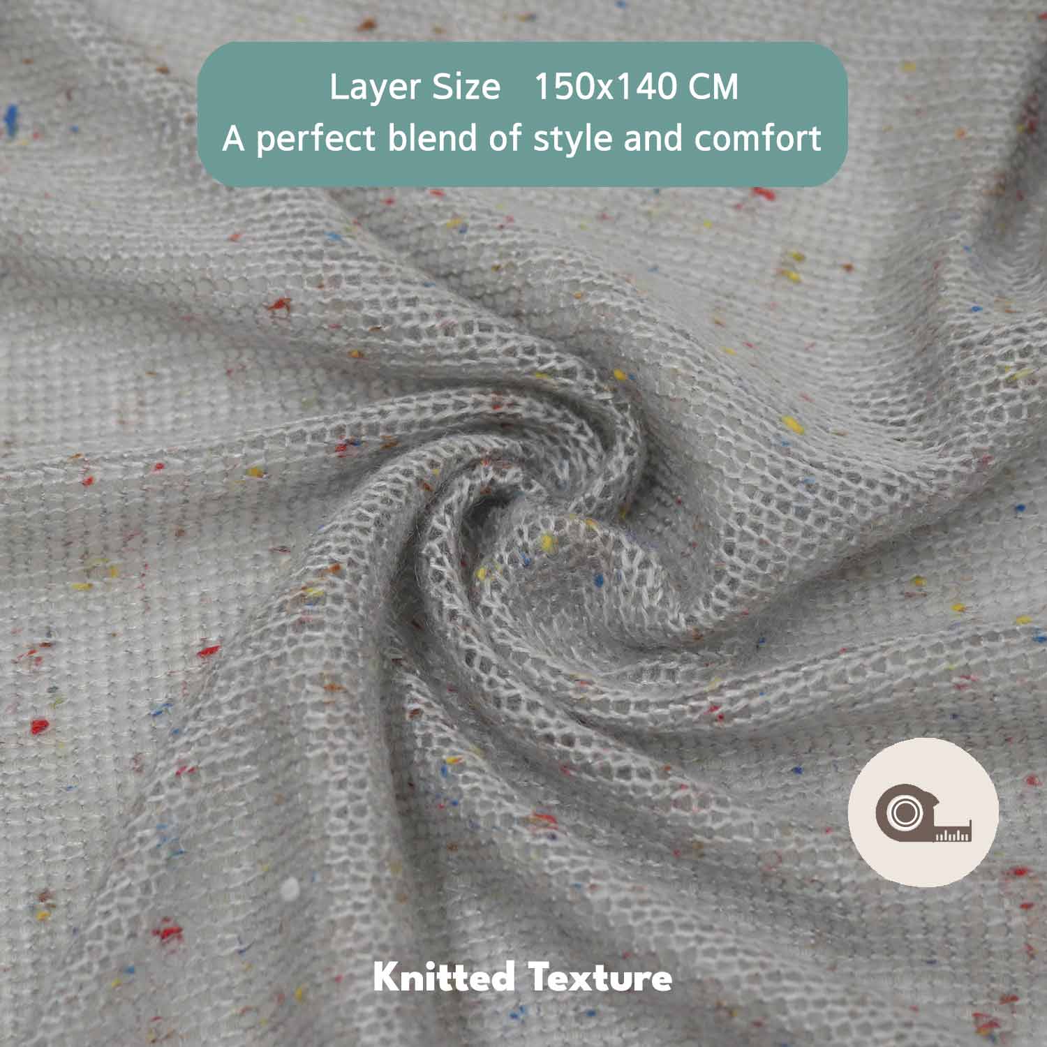 Baby Beanbag Knitted Dotted Layer L023 | Grey