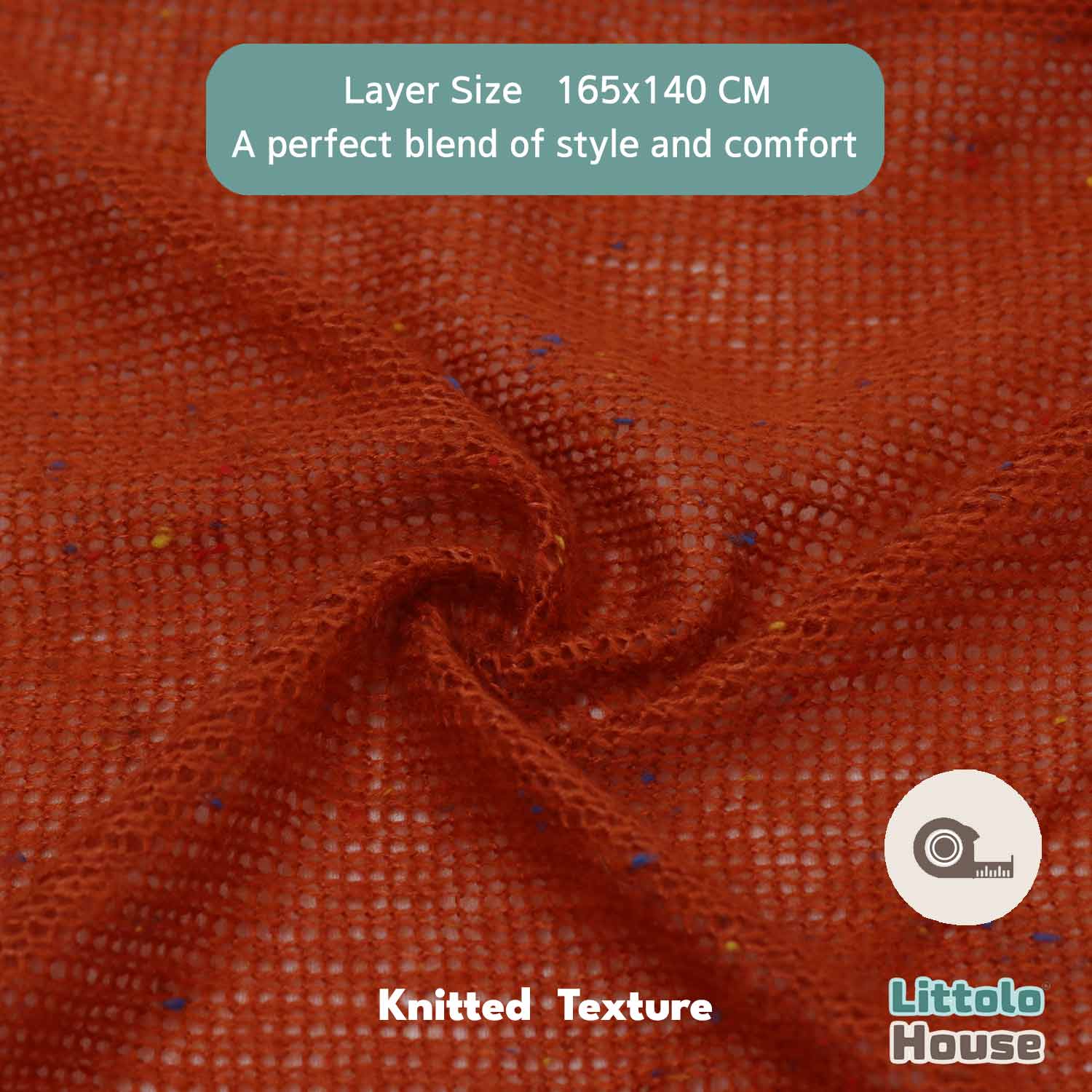 Baby Beanbag Knitted Dotted Layer L023 | Burnt Orange