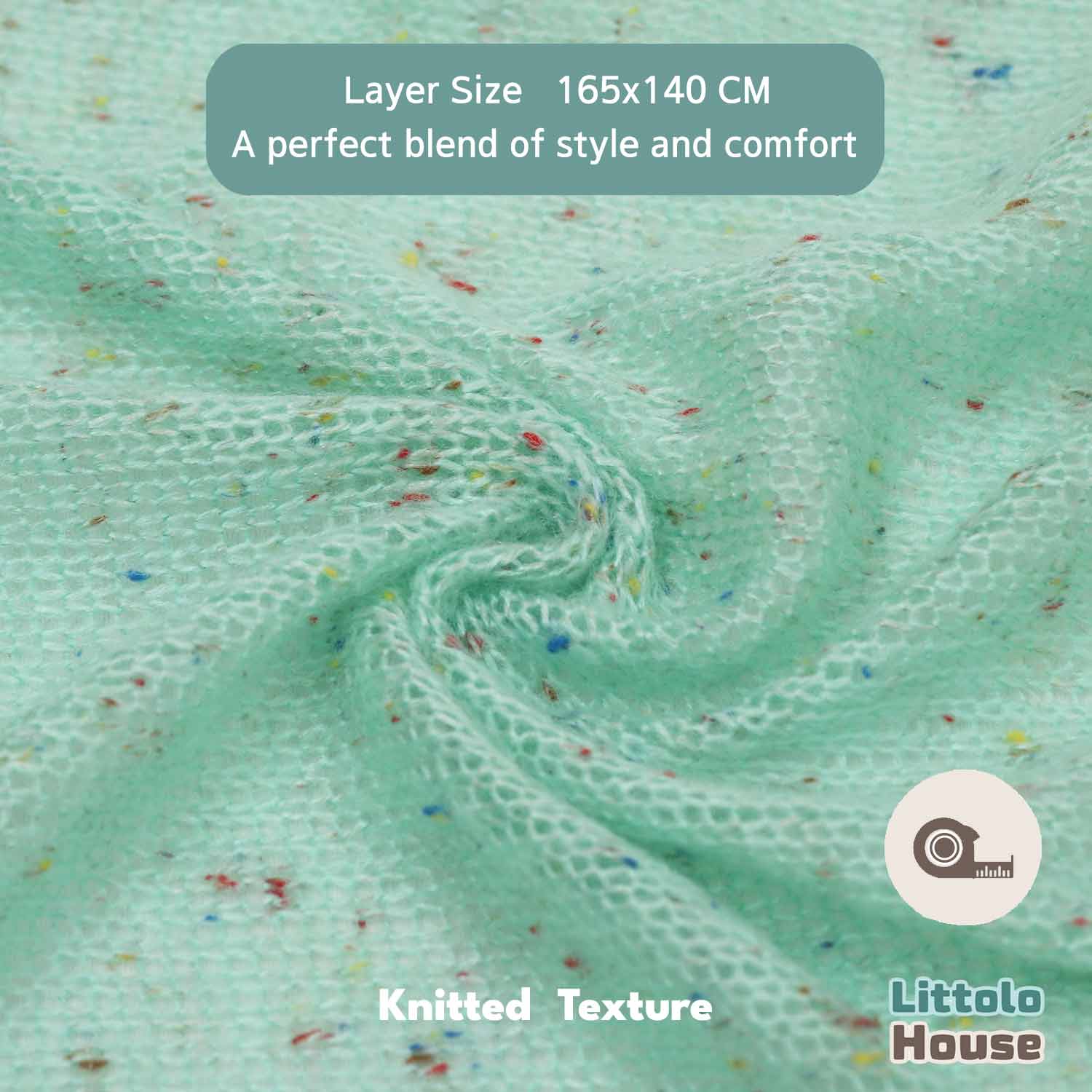 Baby Beanbag Knitted Dotted Layer L023 | Mint