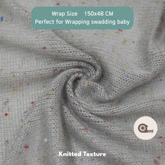 Baby Knitted Dotted Wrap W035 | Grey