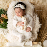 Baby Knitted Rompers O014 Outfit | NB | White
