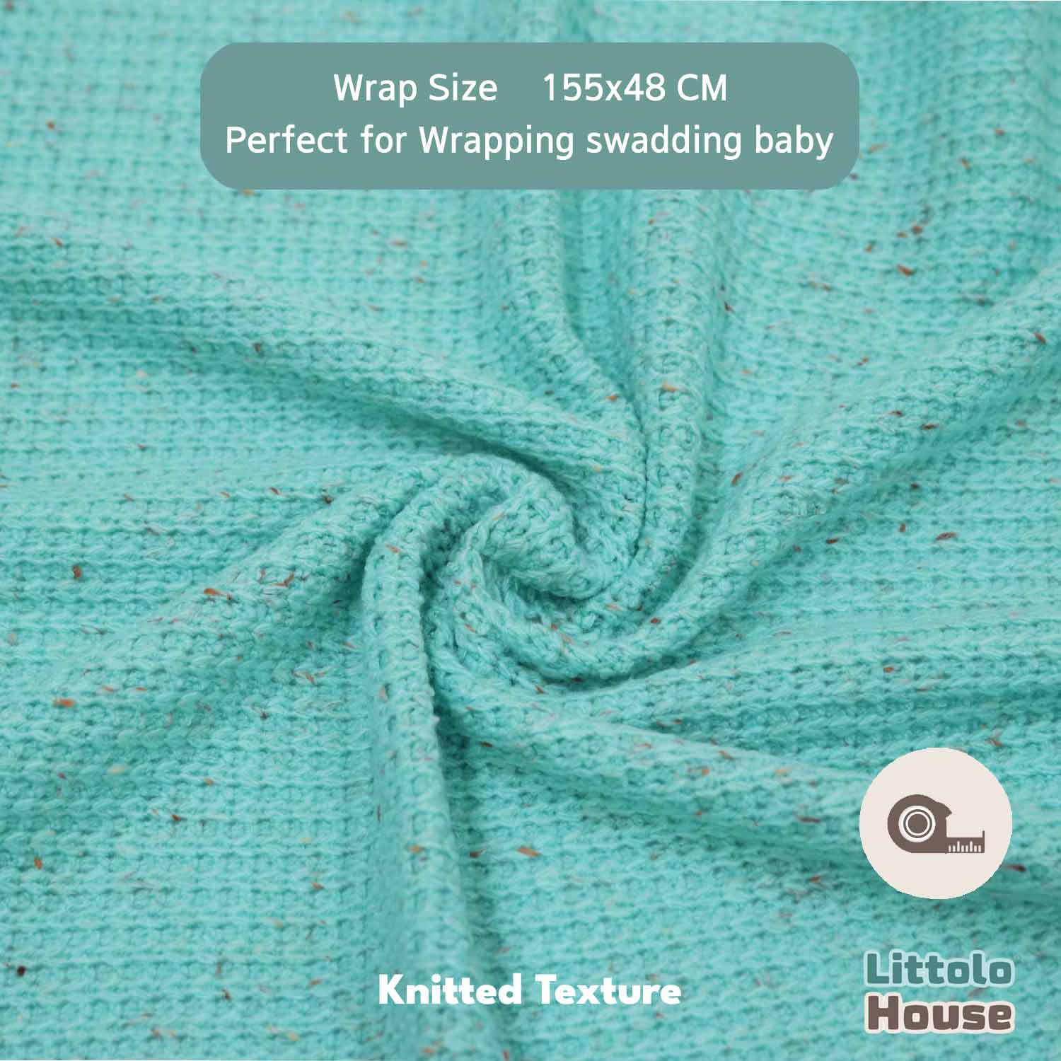 Baby Knitted Wrap Style 2 W035 | Aqua Blue