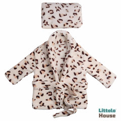 Baby Leopard Print Bathrobe Set O091 | 3M | Leopard Print