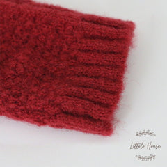 Baby Mohair Top with Shorts and Hat Christmas Special Outfit O029 | NB | Red