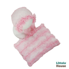 Baby Net Frilled Pillow with Net Bonnet Set of 2 SR086 | NB | Pink