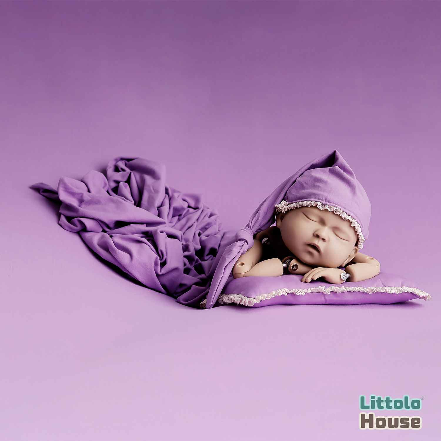 Baby Premium Stretch Fabric Set SR047 | Set of 4 | Purple