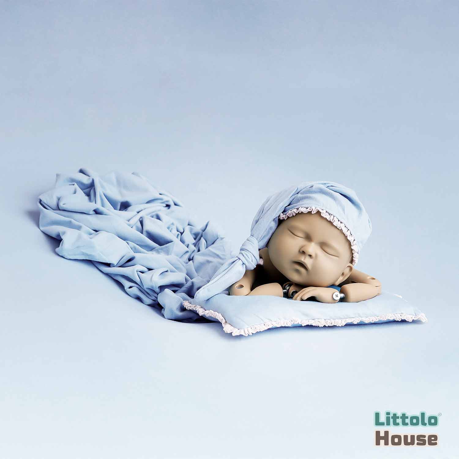 Baby Premium Stretch Fabric Set SR047 | Set of 4 | Sky