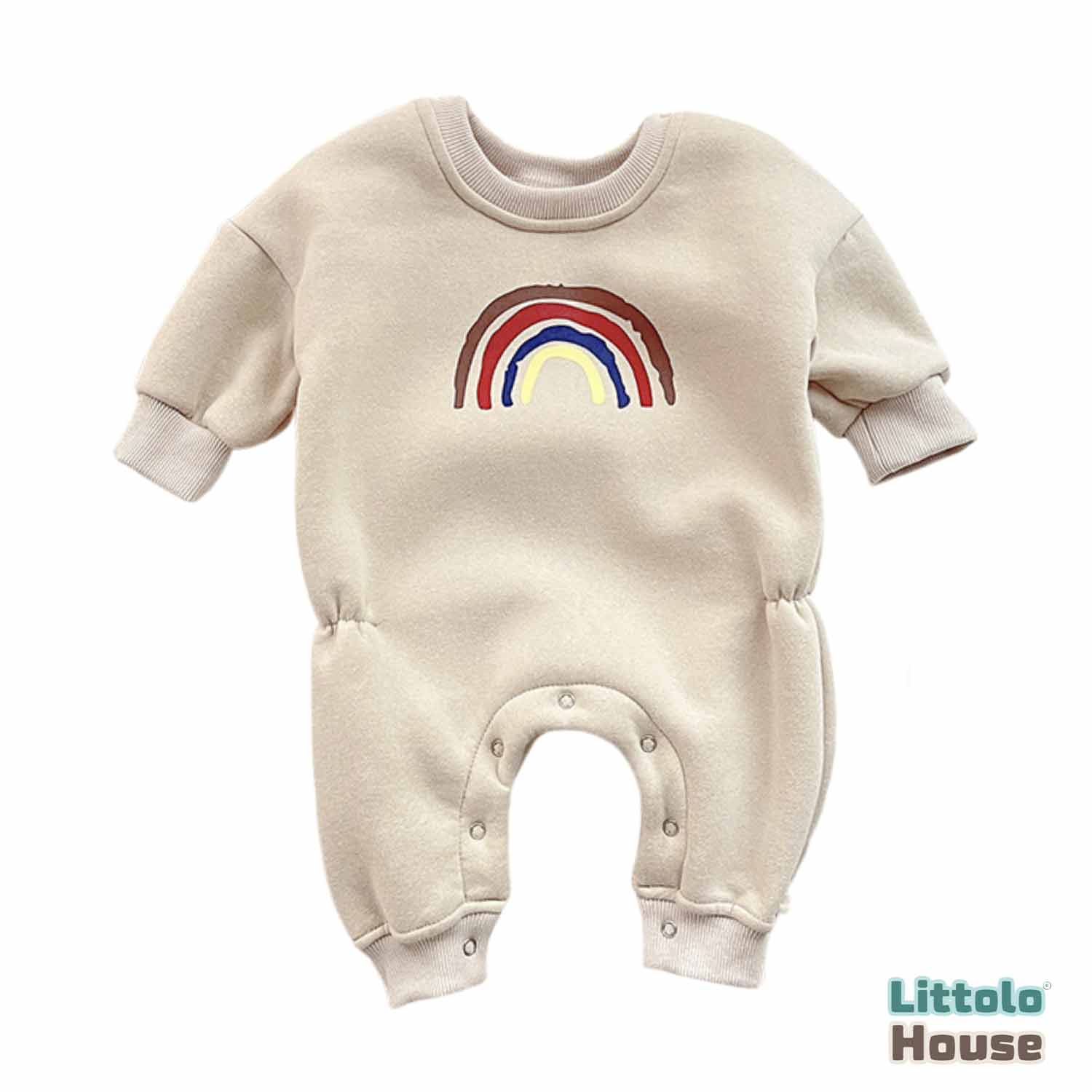 Order Beige Rainbow Onesie for Babies Adorable Trendy Buy Now