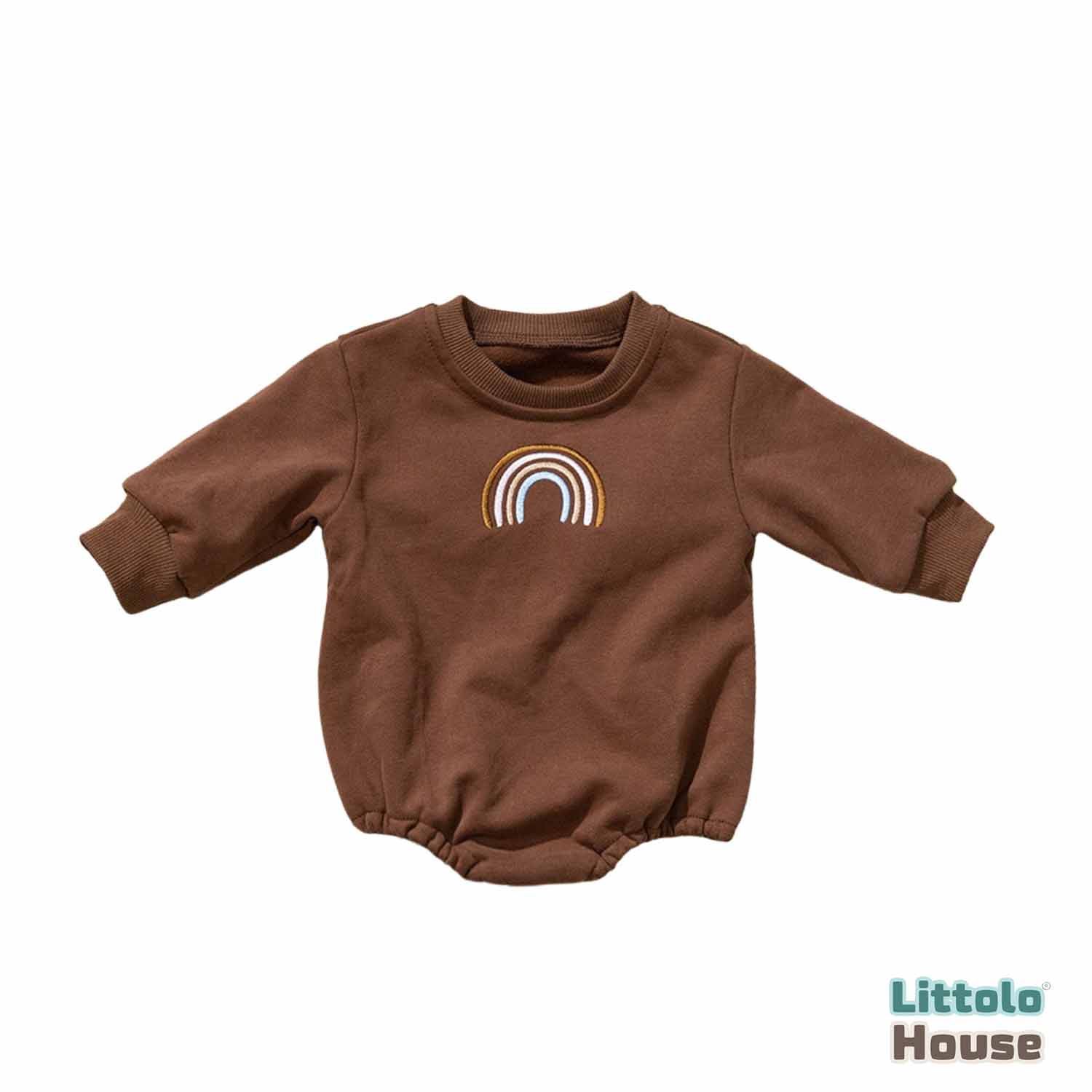 Baby Rainbow Romper O095 | 3M | Brown