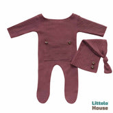 Baby Romper and Sleep Hat SR017 | Set of 2 | NB| Brandy Rose
