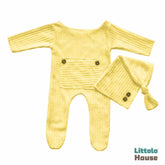 Baby Romper and Sleep Hat SR017 | Set of 2 | NB| Corn