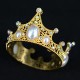 Baby Royal Pearl Crown | NB | Golden