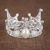 Baby Royal Pearl Crown | NB | Silver
