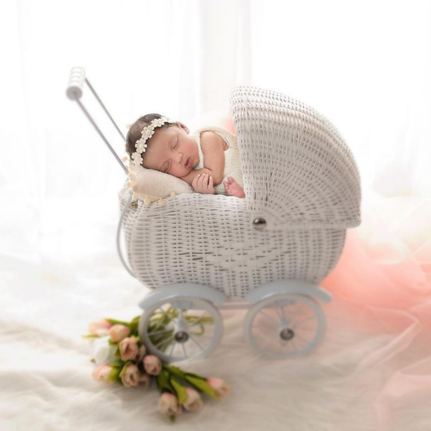 Baby Stroller | Metal | White