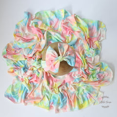Baby Tie Dye Swaddle Wrap with Hairband SR079 | NB | Multicolour