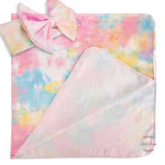 Baby Tie Dye Swaddle Wrap with Hairband SR079 | NB | Rainbow
