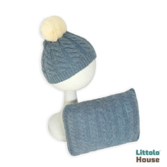 Baby Wool Hat and Pillow set of 2 B013 | NB | Air Force