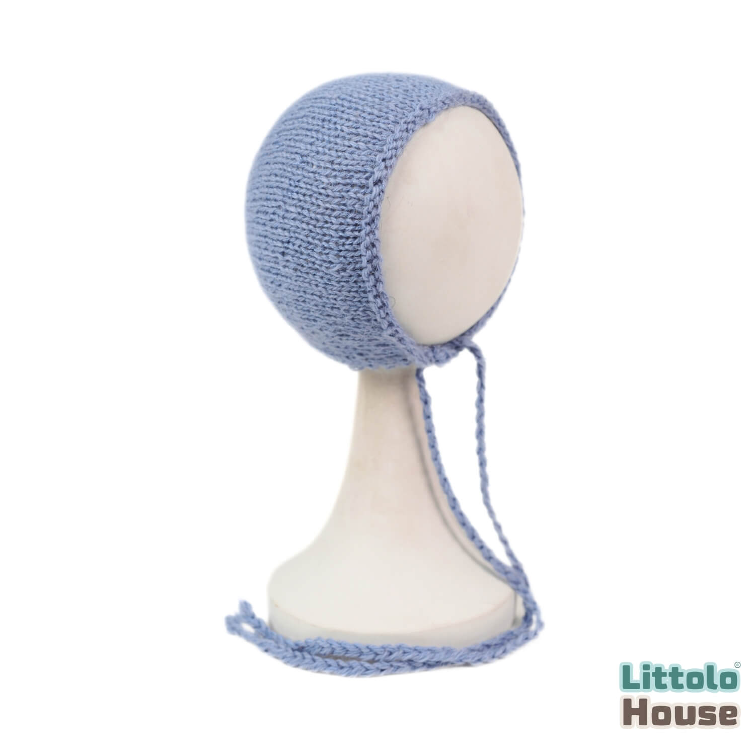 Baby Woolen Bonnet B042 | NB | Steel Blue