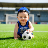 Baby Boy 23 Jersey With Hat Outfit O051 | 1Y | Blue Black