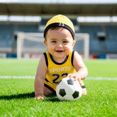 Baby Boy 23 Jersey With Hat Outfit O051 | 1Y | Yellow Black