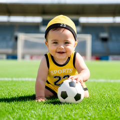 Baby Boy 23 Jersey With Hat Outfit O051 | 1Y | Yellow Black