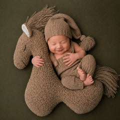 Baby Cute Horse Plush Doll | Posing Aids | Brown