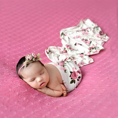 Baby Floral Wrap W027 | White