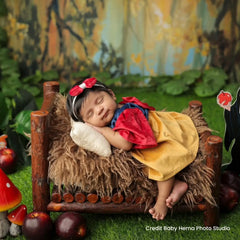 Baby Girl Snow White Princess Frock with Headband O175 | 3M | Multicolour