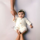 Baby Fur Romper with Rabbit Ears Bonnet O113 | 3M | Off White