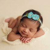 Baby Girl Baby Blue Flower Hairband H075 | 1Y | Baby Blue