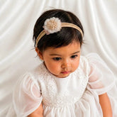 Baby Girl Hasna Flower Hairband H065 | 1Y | Peach