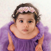 Baby Girl Pearl Beaded Flower Hairband H049 | 1Y | Purple
