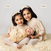 Baby Girl Puff Sleeve Girls Ribbed Dress O018 | 1Y | Caramel