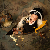 Baby Knit Newborn Pirate Hat Photo shoot prop O135 | 3M | Black