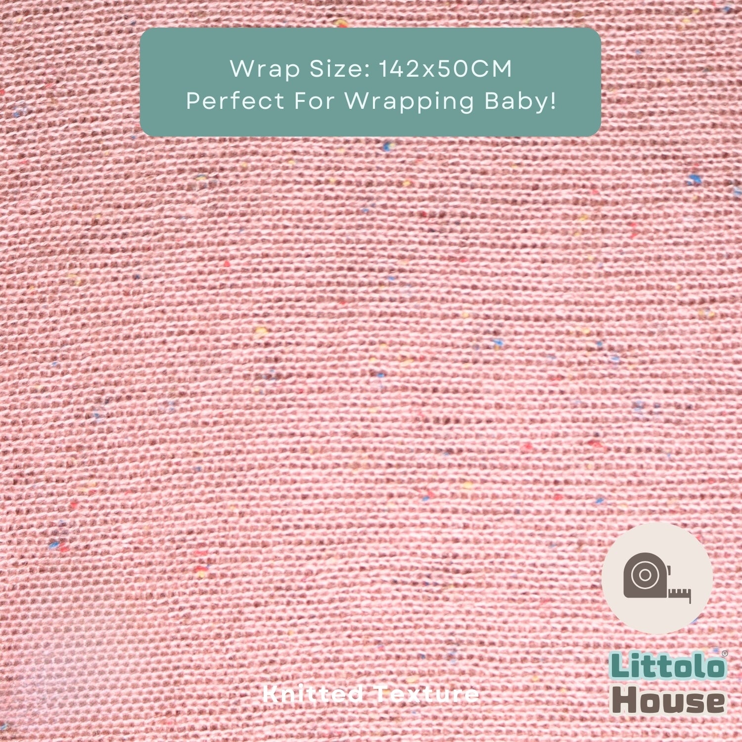 Baby Knitted Dotted Wrap W035 | Salmon