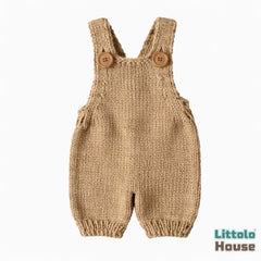 Baby Knitted Suspender Romper Outfit | NB | Khakee