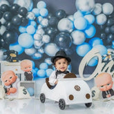 Baby Car | Wooden Decorative | White Brown
