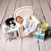Baby Milestone Blocks | Wooden | Blue White