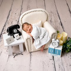 Baby Milestone Blocks | Wooden | Blue White