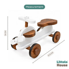Baby Mini Scooter | Wooden Decorative | White Brown